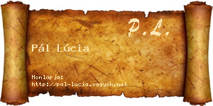 Pál Lúcia névjegykártya